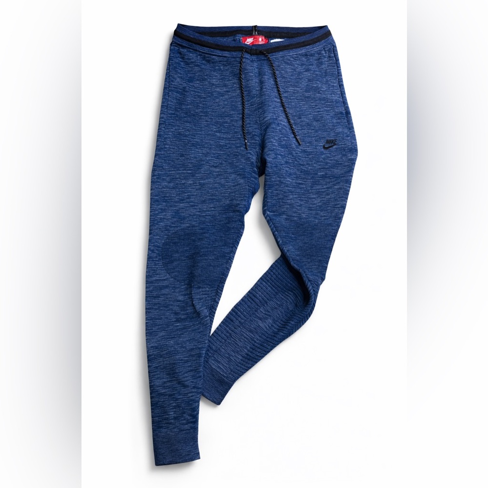 Nike Sportswear Tech Knit Jogger Pants Blue Sweatpants Drawstring Activewear